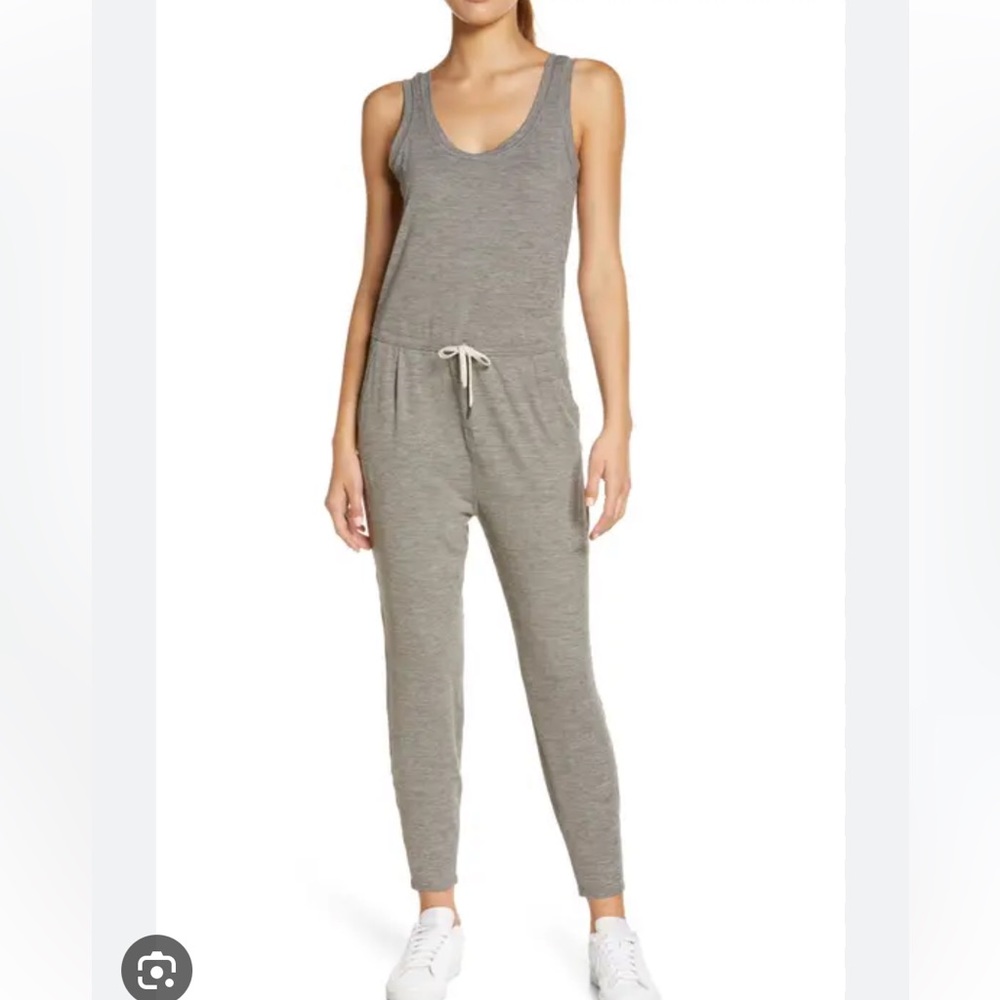 Vuori Women's Sleeveless Tank Jumpsuit in Heather Gray